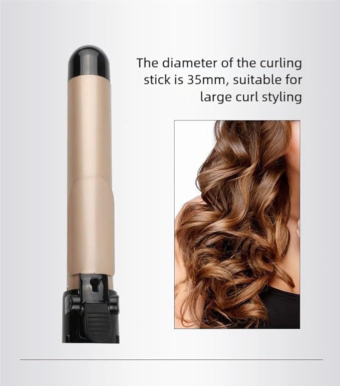 Fully Automatic Curling Iron Digital Temperature Display Adjustable from 100-230 ℃ Easy to Create Natural Curls. (Purple 32MM)