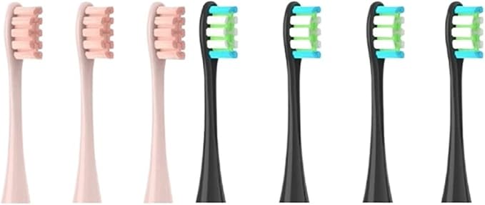 Compatible for Oclean 7pcs Replacement Heads Brush Soft Sonic Toothbrush Vacuum Bristle(Green)