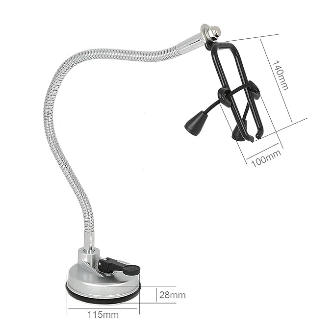 Adjustable Hair Dryer Holder Stand 360 Degree Freely Rotation Hair Dryer Wall Universal Holder Hands Hair Blower Stand with Suction Cup