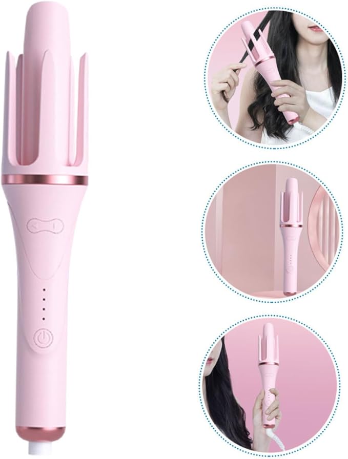 PartyKindom Automatic Hair Curler Curling Wand Electric Wire for Wet Dry Temperature Control Us Plug