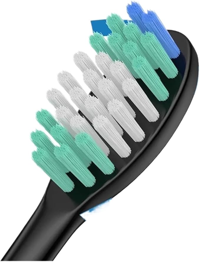 10 Pieces Large Brush Head Bristles Compatibility for Series Electric Toothbrush Soft(Gray)