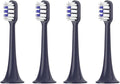 Compatible for T300/T500/T500C/T700 Replacement Toothbrush Heads(Black-4pcs)