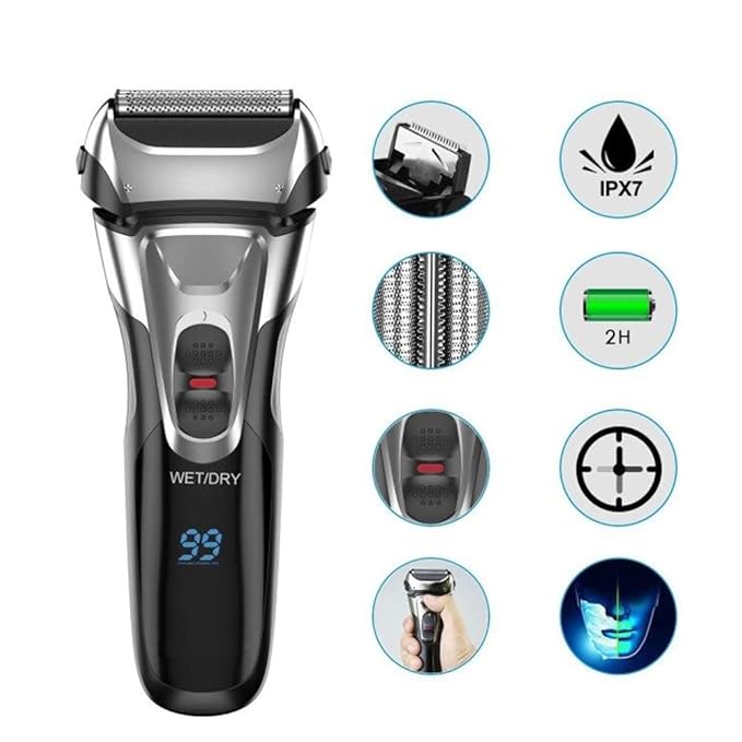 Men's Shaver Professional shaver rechargeable powerful shaver for men 3D washable electric Razor wet dry face beard shaving machine