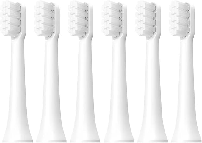 6/12Pcs Replacement Brush Heads for T100 Mes603 Electric Toothbrush(T100-WH-6PCS)