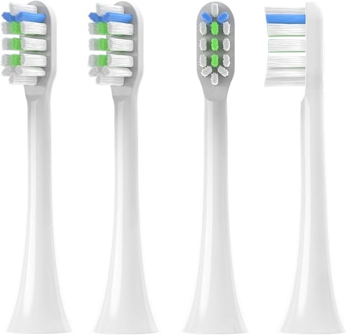 12Pcs Replacement Brush HeadsCompatible for SOOCAS V1/X1/X3/X5/X3U/X3PRO/v1/v2 Toothbrush Soft Bristle Nozzles(White B)