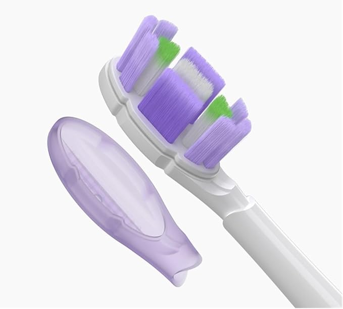 8PCS Replacement Brush HeadsCompatible for XIAOMI MIJIA MES609/610 Electric Toothbrush(8 PCS Purple)