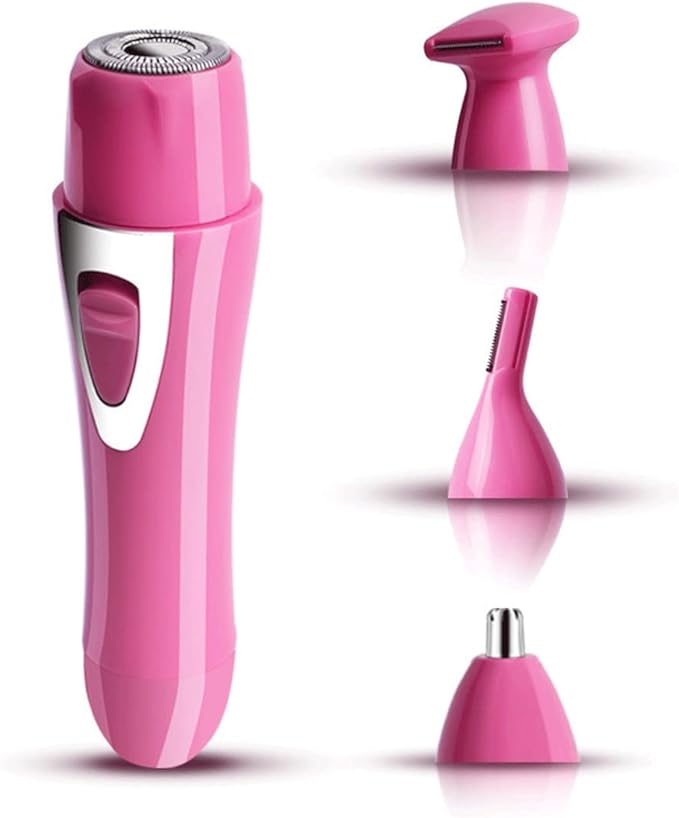Nose and Ear Hair Trimmer Professional Painless Nose Hair Remover for Men and Women Battery-OperatedWaterproof Dual Edge Blades (Color : Red)