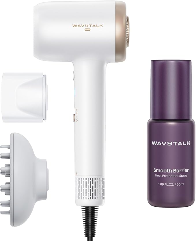 Wavytalk Turblow Pro Fast Drying Hair Dryer and Heat protectant Spray for Hair 1.69 Fl Oz