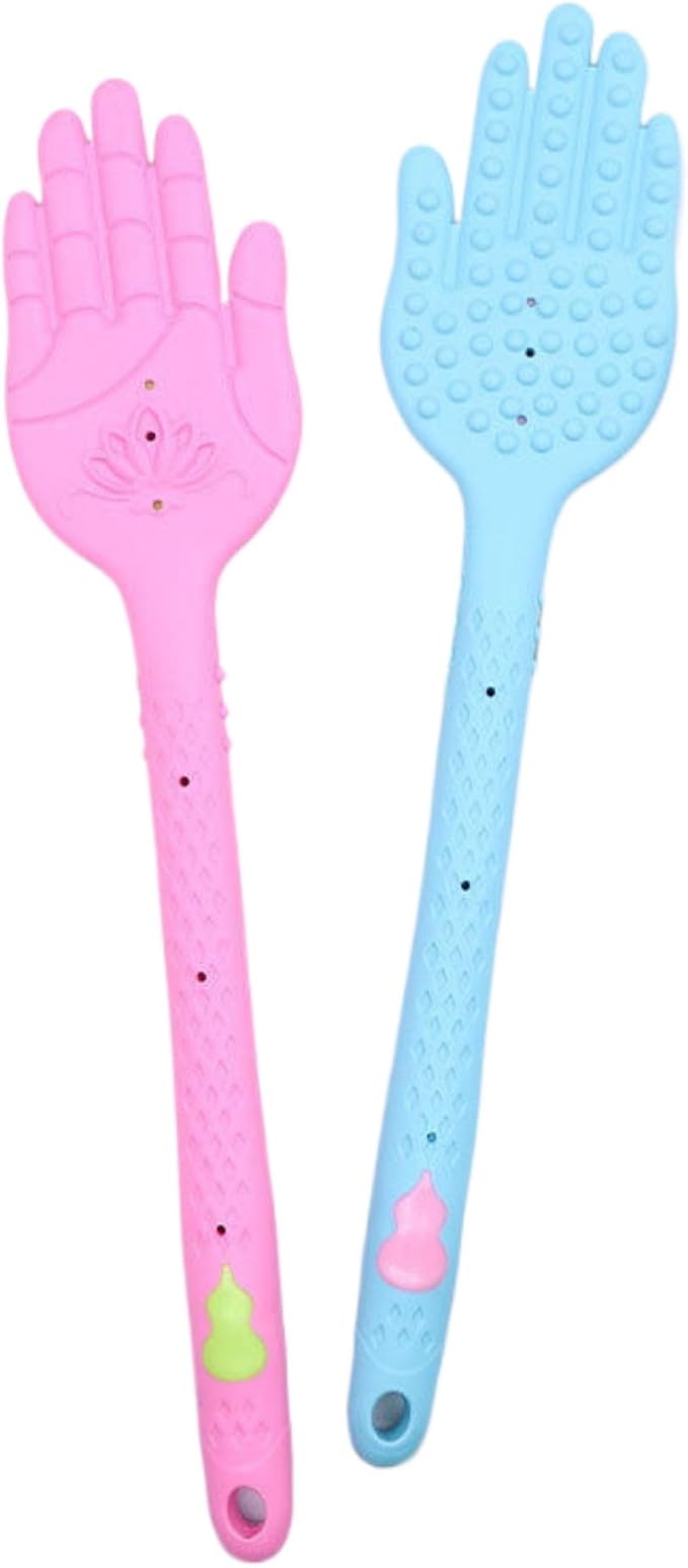 新款拍痧板 Extendable Back Scratcher经络按摩拍 硅胶拍痧掌家用拍打棒健康拍手动手掌拍 HomeOffice Body Electric Massagers