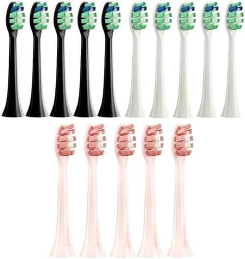 10PCS Replacement Brush Heads Compatible for Philips HX6930 HX6064 Sonic Electric Toothbrush Vacuum Soft Bristle Nozzles(5White5Pink)