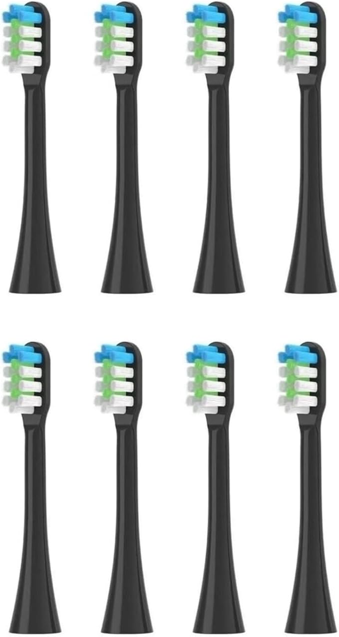 Replacement Toothbrush HeadsCompatible for Nandme Nx8000 Soft Bristle Tooth Brush Head8PCS(8pcs Black)