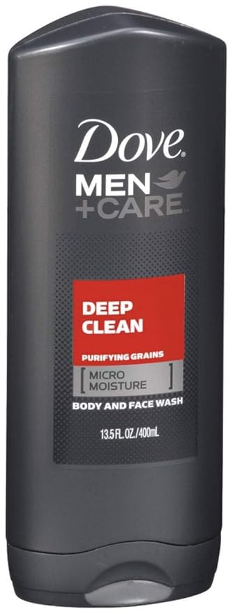 Dove Men+Care Body &amp Face Wash Deep Clean 13.5 Fl Oz (Pack of 6)