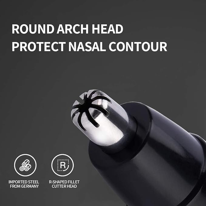 Nose Trimmer Men USB Rechargeable Professional Electric Nose Hair Trimmer with Head Double-Edge Stainless Steel Blade