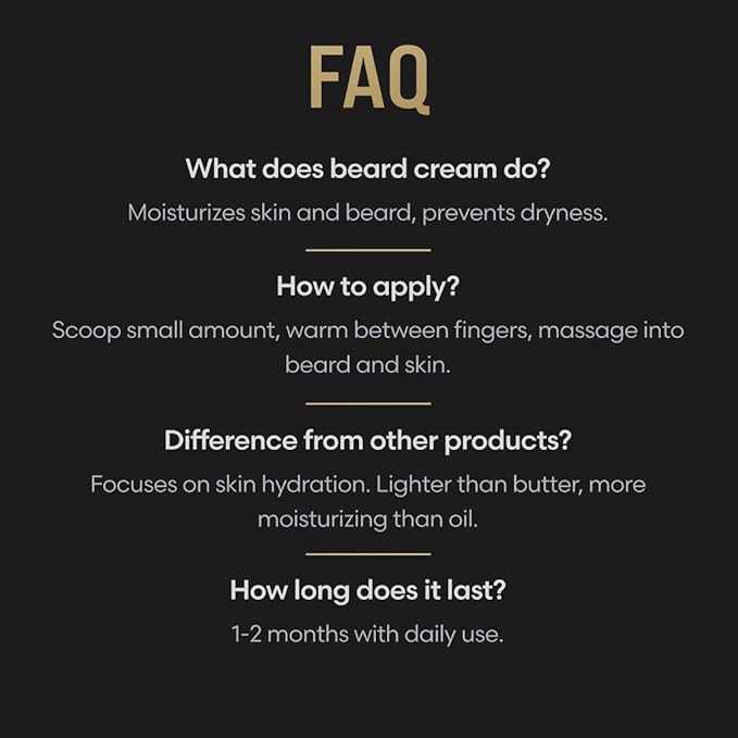 Beard Cream for Men by Beard Struggle - Itch Relief Softener &amp Moisturizer - Keep Your Beard Growth Hydrated &amp Refreshing - Platinum Collection Aesir's Triumph - 50g