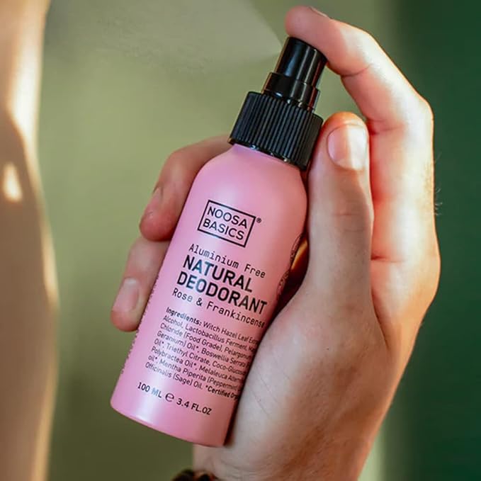 Aluminium Free - Organic Spray Deodorant - Lemon Myrtle - 100ml - Handcrafted in Noosa - Australia