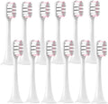 12PCS Replacement Brush HeadsCompatible for XIAOMI MIJIA T300/T500/T700 Electric Tooth Soft Bristle Caps Vacuum Package Nozzles(12Pink)