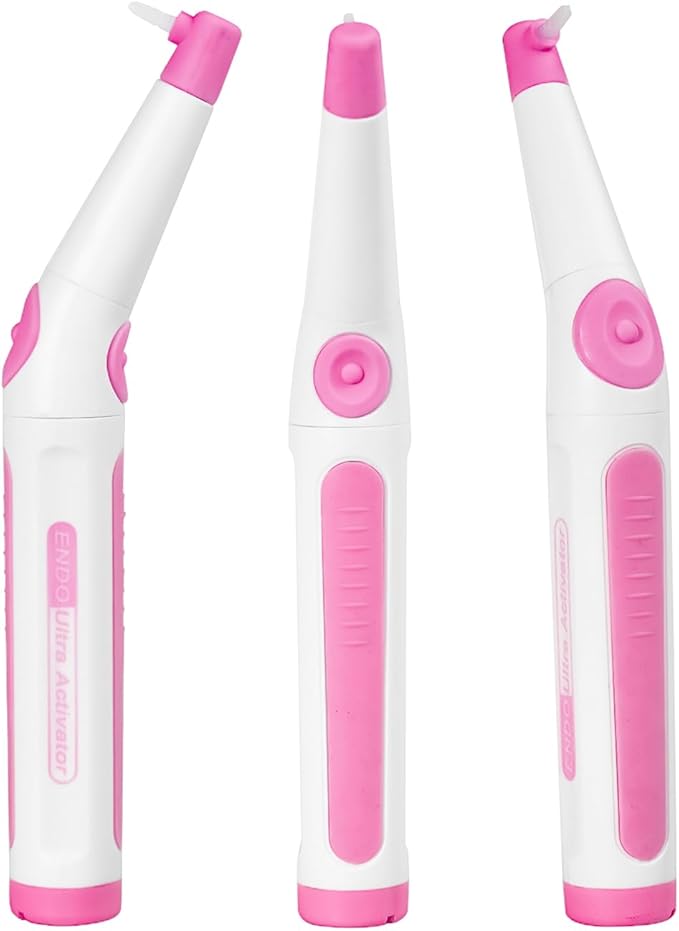 Sonic Irrigator Activator with 60 Tips USB Recharged Battery Pink