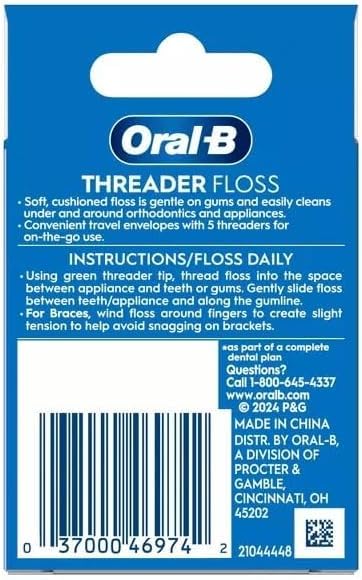 Oral-B Threader Floss 30 Count (Pack of 6)