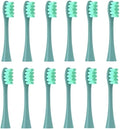 Compatible for Oclean X/X PRO/ Z1/ F1/ One/Air 2 /SE Sonic Electric Toothbrush Replacement Brush Heads Soft Bristle Nozzles Head(12 Green)