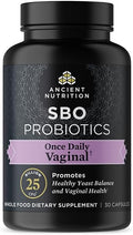 Ancient Nutrition Probiotic for Women Once Daily Women's Probiotics for Vaginal Health 30ct Healthy Yeast Balance for Feminine Care Made with Cranberry and Apple Cider Vinegar 25 Billion CFUs*