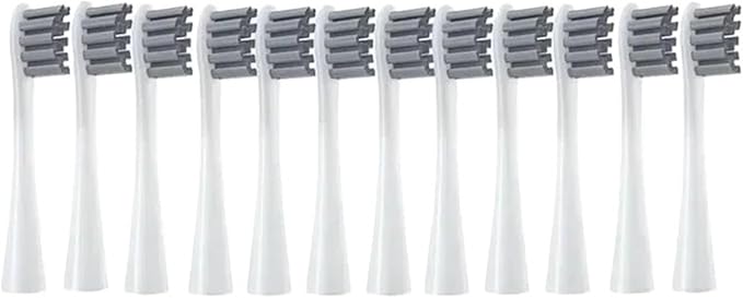 Compatible for Oclean X/X PRO/ Z1/ F1/ One/Air 2 /SE Toothbrush Replacement Brush Heads Soft Bristle Clean Nozzles(12Gray)
