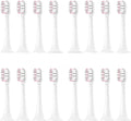 Replacement Brush Head Compatible with XIAOMI MIJIA T300/T500/T700 Sonic Electric Toothbrush Heads Soft Bristle Nozzle Deep Clean(16 pcs White Pink)