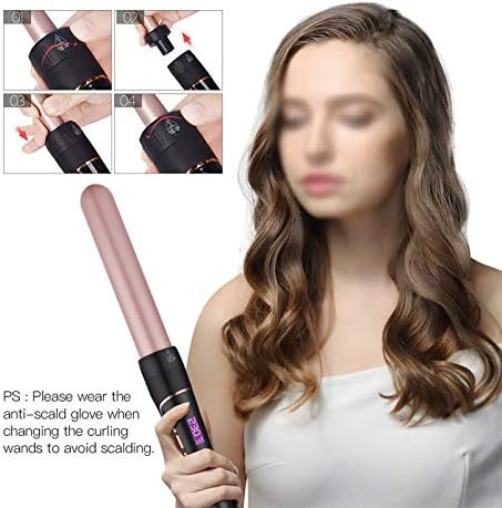 3 in 1 Ceramic Hair Curler Care Styling Curling Wand Interchangeable 3 Parts Clip Hair Iron Curler 9-32mm Curling Iron