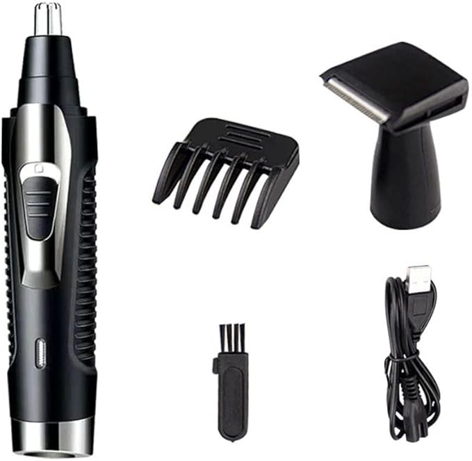Ear and Nose Hair Trimmer for Men Painless Ear Hair Trimmer Rechargeable Compact Clipper Waterproof Dual Edge Blades for Easy Cleansing