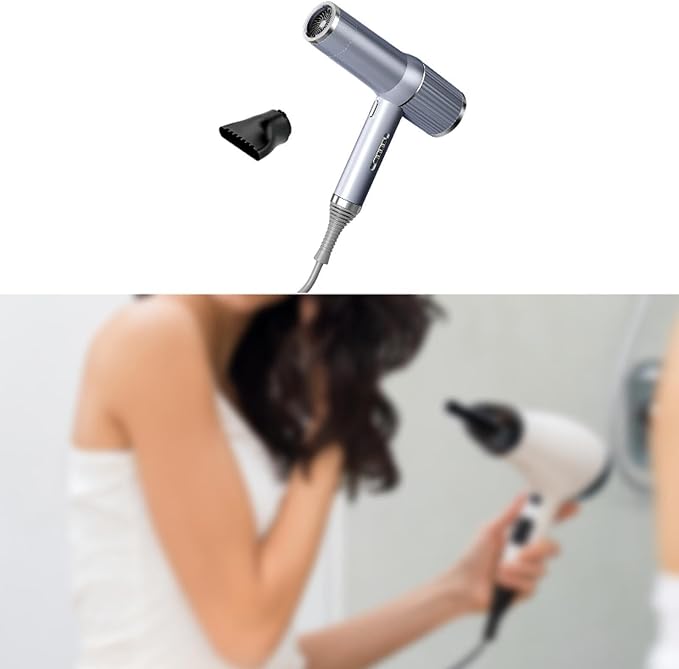 Generic Portable Hair Tool with Nozzle for Styling Curly Hair in Hotels gray 1 Nozzle