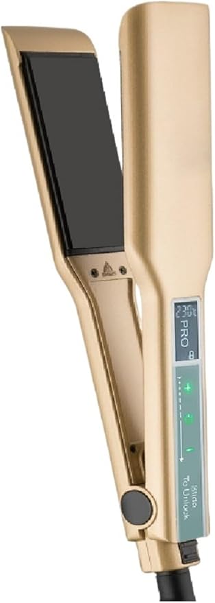 Straightening Wand Hair Flat Iron Touch Screen Titanium Wide Plate Brazilian Keratin Treatment Straightener Straightener(US)