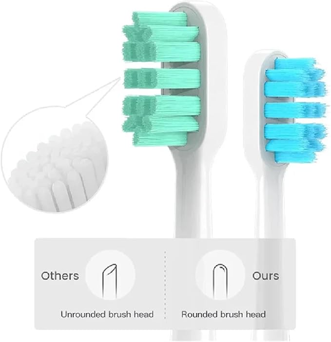 Compatible for 12pcs T300/500 Replacement Brush Heads Toothbrush Soft Bristle Suitable Nozzles(12pcs 4colors)