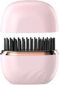 Mini Hair Straightener Rechargeable Portable Mini Hot Comb for Travel with Anti Scald Shell Lightweight and Portable 3-Speed Temperature Control for Travel Home Use (Pink)