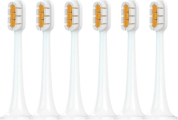 Compatible for with Electric Toothbrush Head T300/T500 DDYS01SKS/MES601/T700 Replacement MES602/604(Clean OG 6 Pcs)