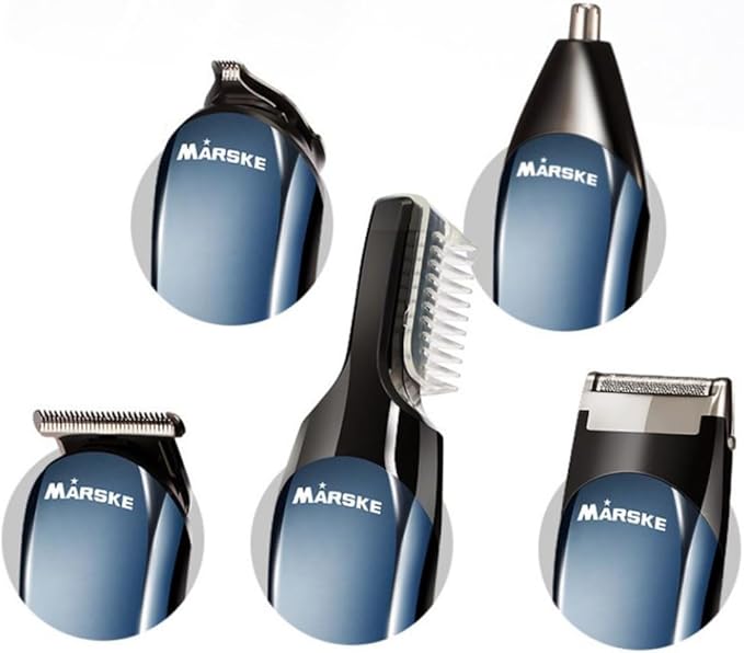 PartyKindom Nose Hair Trimmer Rechargeable Electric Beard Cutter Men's Hair Removal Machine Stainless Steel Head Beard and Mustache Trimmer
