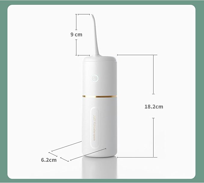 Water Flosser for Teeth CordlessOral Irrigatorwith 2500 RPM Sonic Technology3 Modes and 3 Specialised Nozzles280mlIPX7Smart Standbyfor Cleaning Teeth/Braces/GapsWhite/Green (Green)