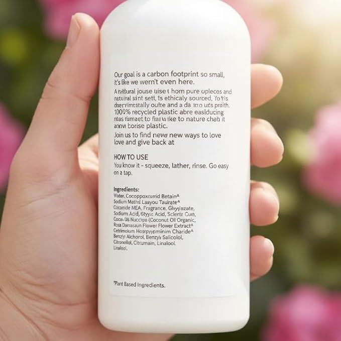 Murumuru Butter &amp Rose Moisturising Body Wash I Liquid Shower Gel I Sulfate Free Paraben Free 400 ml