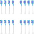Replacement Toothbrush Heads Compatible for T301/T302/T501/MES605/MES607/MES6084/16pcs(16 White)