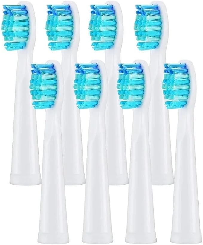 4/8/12/16 Pcs Replacement Brush Heads Compatible with Seago Compatible with Fairywill Electric Toothbrush Head Dupont Bristle Brush Refill Tooth Clean(8 Pcs White)