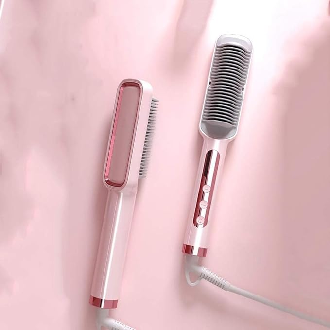 Hot Combs Anti-scalding Hair Straightener Brush Ceramic Hair Curler Heated Electric Smart Brush Hair Straightener