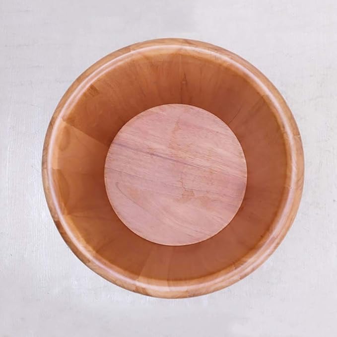 Foot Tub Wooden Foot Basin Household Gift Foot Soaker TubWooden Foot Soak Sauna Foot Tub Foot Basin Tub Bucket Massage Spa Sauna SoakFoot Bath Wooden Bucket Foot Spa Household Wash Basin Househ