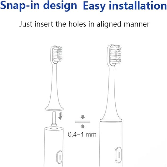 Compatible for 4/8/12/16PCS Compatible for XIAOMI MIJIA T200 Replacement Toothbrush Heads Sonic Electric Vacuum DuPon Soft Bristle Brush(White gray-4pcs)