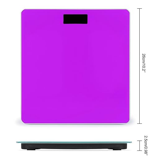 Automatic Switch Digital Bathroom Weighing Scale Smart Scale for Body Weight Purple