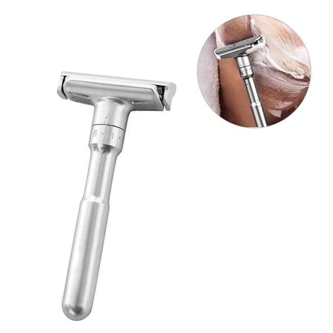 FRCOLOR 2pcs Adjustable Manual Holder Double-sided Blades Versatile Shaving Machine for Home and Travel Lightweight Design Modern Aesthetics Craftsmanship