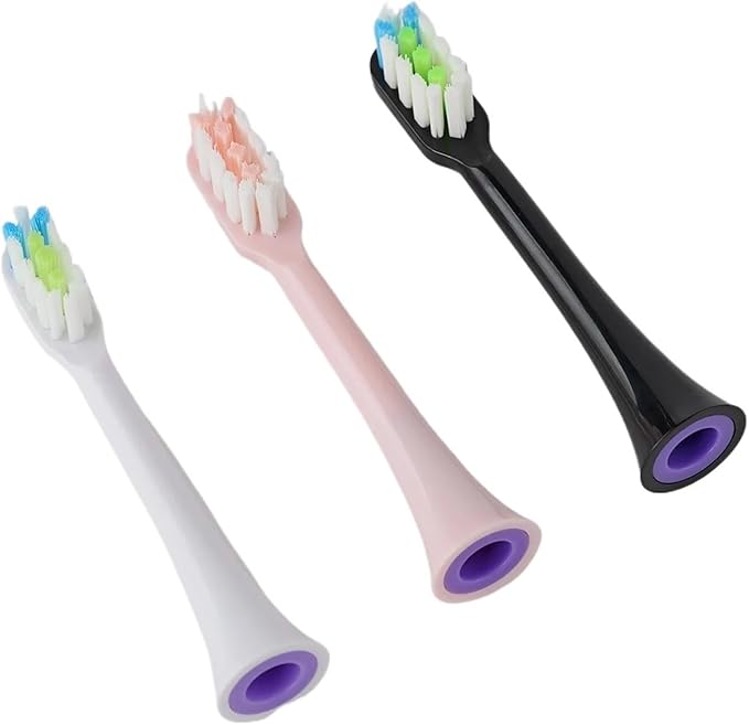 Replacement Brush Heads Compatible for SOOCAS X3U/X3Pro/X5/V1/D2/D3 12pcs Bristle Electric Toothbrush(SHUSHI-WH4PK4BK4)