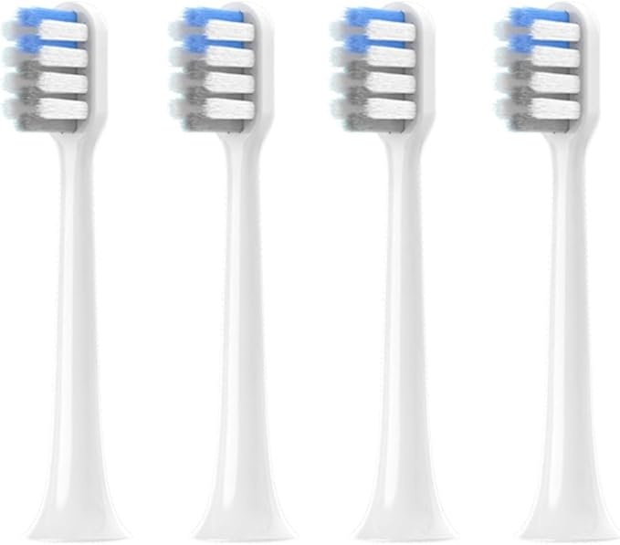 Compatible for XIAOMI MIJIA T200 Replacement Toothbrush Heads Electric Vacuum(T200 White-4pcs)