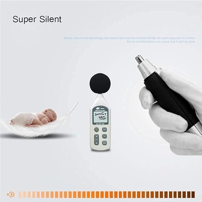 Nose and Ear Hair Trimmer for Men Portable Electric Nose Trimmer IPX7 Waterproof Stainless Blades Suitable for All Purposes Energy-Saving and Silent