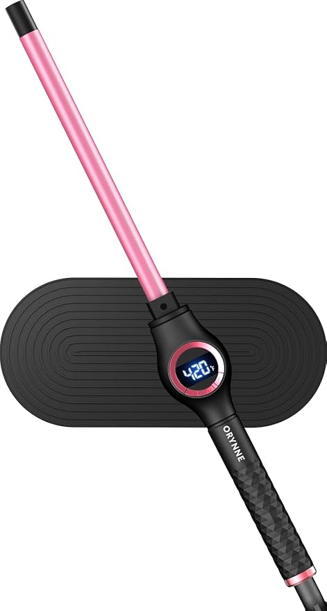 1/2 Inch Curling Wand for Long Hair Extra Long Barrel Ceramic Half Inch Curling Wand 7 Adjustable Heats 110-240V Dual Voltage Small Barrel Curling Iron Wand 60 Minutes Auto Shut Off