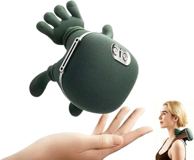 Bionic Heated Neck Back Shoulder Massager Pillow - Portable Shiatsu with 3-Speed 4D Deep Tissue Kneading &amp Simulated Human Hand for Pain Relief &amp Muscle Relax (Men/Women)