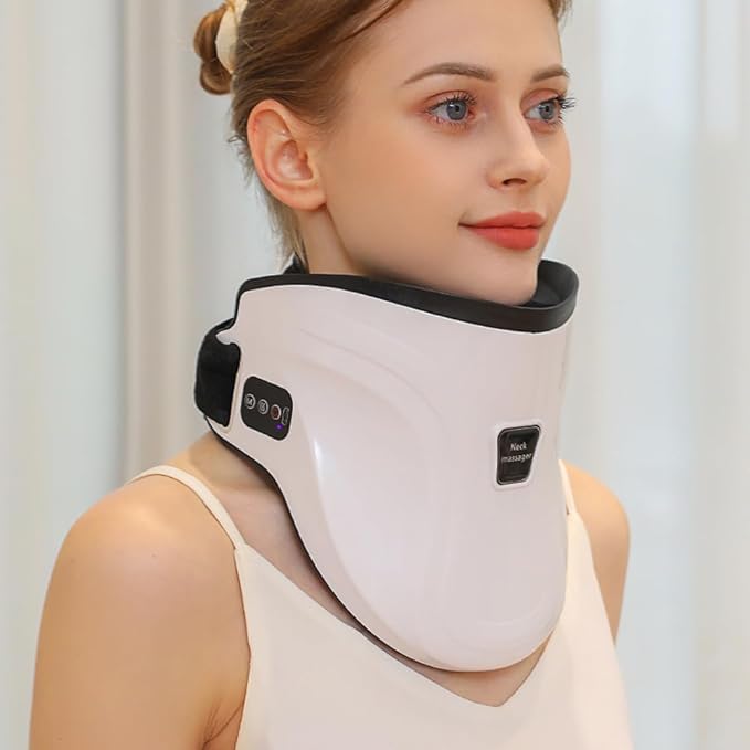 USB Electric Neck Traction Vibration Hot Timing Corrector Massager Neck Cervical Neck Massage Spine Alignment Massager
