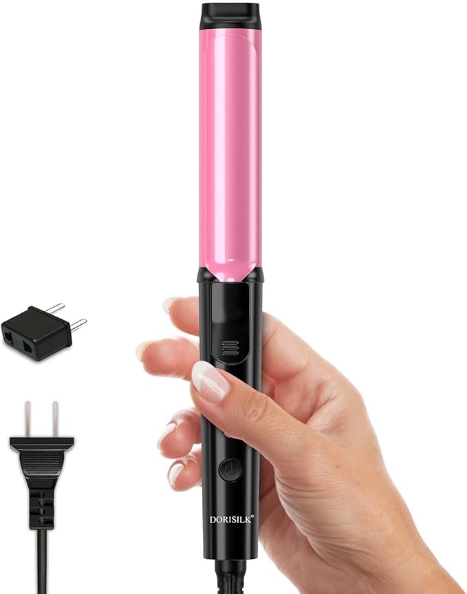 DORISILK Small Barrel Curling Iron for Short and Medium Hair1 Inch Mini Curling Iron Travel SizeDual Voltage Curling Iron for European and International VoltageEeramic Curling Wand